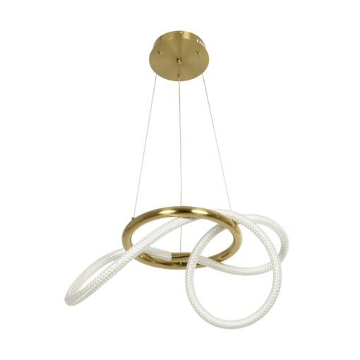 kelvo® GLOW KLV-101-0161 Κρεμαστό Φωτιστικό Οροφής LED 30W 3000lm 360° AC 220-240V IP20 Ρυθμιζόμενο Λευκό CCT με Χειριστήριο από 2700K έως 6000K Dimmable – Lumileds SMD Chip – Χρυσό Πλατίνα – Μ40 x Π40 x Υ30cm – 3 Χρόνια Εγγύηση