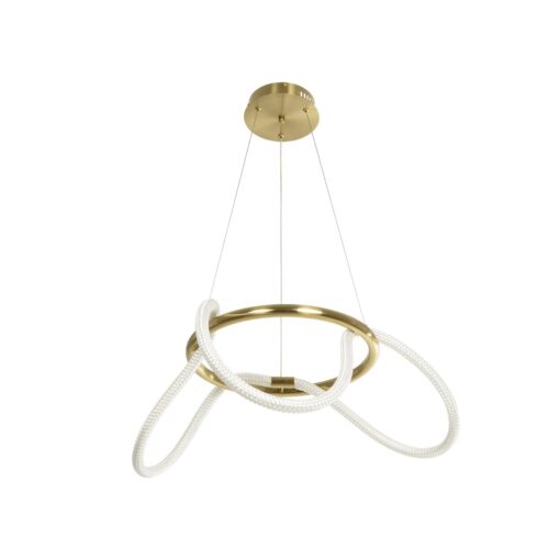 kelvo® GLOW KLV-101-0162 Κρεμαστό Φωτιστικό Οροφής LED 36W 3600lm 360° AC 220-240V IP20 Ρυθμιζόμενο Λευκό CCT με Χειριστήριο από 2700K έως 6000K Dimmable – Lumileds SMD Chip – Χρυσό Πλατίνα – Μ70 x Π70 x Υ40cm – 3 Χρόνια Εγγύηση