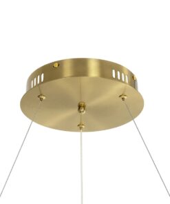 kelvo® GLOW KLV-101-0164 Κρεμαστό Φωτιστικό Οροφής LED 69W 6900lm 360° AC 220-240V IP20 Ρυθμιζόμενο Λευκό CCT με Χειριστήριο από 2700K έως 6000K Dimmable – Lumileds SMD Chip – Χρυσό Πλατίνα – Μ100 x Π100 x Υ40cm – 3 Χρόνια Εγγύηση