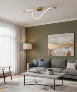 kelvo® GLOW KLV-101-0169-V2 Φωτιστικό Οροφής LED 18W 1800lm 360° AC 220-240V IP20 Ρυθμιζόμενο Λευκό CCT με On/Off 2700K/4500K/6000K – Lumileds SMD Chip – Χρυσό Πλατίνα – Μ30 x Π15 x Υ70cm – 3 Χρόνια Εγγύηση