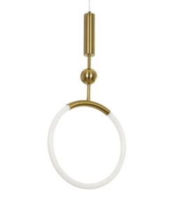 kelvo® GLOW KLV-101-0175 Κρεμαστό Φωτιστικό Οροφής LED 18W 1800lm 360° AC 220-240V IP20 Ρυθμιζόμενο Λευκό CCT με On/Off 2700K/4500K/6000K – Lumileds SMD Chip – Χρυσό Πλατίνα – Μ30 x Π6 x Υ60cm – 3 Χρόνια Εγγύηση