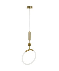 kelvo® GLOW KLV-101-0175 Κρεμαστό Φωτιστικό Οροφής LED 18W 1800lm 360° AC 220-240V IP20 Ρυθμιζόμενο Λευκό CCT με On/Off 2700K/4500K/6000K – Lumileds SMD Chip – Χρυσό Πλατίνα – Μ30 x Π6 x Υ60cm – 3 Χρόνια Εγγύηση