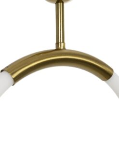 kelvo® GLOW KLV-101-0175 Κρεμαστό Φωτιστικό Οροφής LED 18W 1800lm 360° AC 220-240V IP20 Ρυθμιζόμενο Λευκό CCT με On/Off 2700K/4500K/6000K – Lumileds SMD Chip – Χρυσό Πλατίνα – Μ30 x Π6 x Υ60cm – 3 Χρόνια Εγγύηση