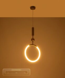 kelvo® GLOW KLV-101-0175 Κρεμαστό Φωτιστικό Οροφής LED 18W 1800lm 360° AC 220-240V IP20 Ρυθμιζόμενο Λευκό CCT με On/Off 2700K/4500K/6000K – Lumileds SMD Chip – Χρυσό Πλατίνα – Μ30 x Π6 x Υ60cm – 3 Χρόνια Εγγύηση