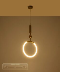 kelvo® GLOW KLV-101-0175 Κρεμαστό Φωτιστικό Οροφής LED 18W 1800lm 360° AC 220-240V IP20 Ρυθμιζόμενο Λευκό CCT με On/Off 2700K/4500K/6000K – Lumileds SMD Chip – Χρυσό Πλατίνα – Μ30 x Π6 x Υ60cm – 3 Χρόνια Εγγύηση