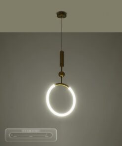 kelvo® GLOW KLV-101-0175 Κρεμαστό Φωτιστικό Οροφής LED 18W 1800lm 360° AC 220-240V IP20 Ρυθμιζόμενο Λευκό CCT με On/Off 2700K/4500K/6000K – Lumileds SMD Chip – Χρυσό Πλατίνα – Μ30 x Π6 x Υ60cm – 3 Χρόνια Εγγύηση