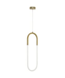 kelvo® GLOW KLV-101-0176 Κρεμαστό Φωτιστικό Οροφής LED 18W 1800lm 360° AC 220-240V IP20 Ρυθμιζόμενο Λευκό CCT με On/Off 2700K/4500K/6000K – Lumileds SMD Chip – Χρυσό Πλατίνα – Μ20 x Π2.5 x Υ60cm – 3 Χρόνια Εγγύηση