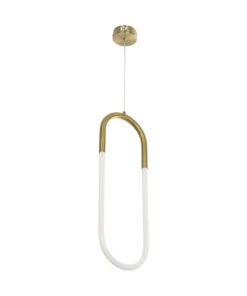 kelvo® GLOW KLV-101-0176 Κρεμαστό Φωτιστικό Οροφής LED 18W 1800lm 360° AC 220-240V IP20 Ρυθμιζόμενο Λευκό CCT με On/Off 2700K/4500K/6000K – Lumileds SMD Chip – Χρυσό Πλατίνα – Μ20 x Π2.5 x Υ60cm – 3 Χρόνια Εγγύηση