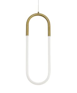 kelvo® GLOW KLV-101-0176 Κρεμαστό Φωτιστικό Οροφής LED 18W 1800lm 360° AC 220-240V IP20 Ρυθμιζόμενο Λευκό CCT με On/Off 2700K/4500K/6000K – Lumileds SMD Chip – Χρυσό Πλατίνα – Μ20 x Π2.5 x Υ60cm – 3 Χρόνια Εγγύηση