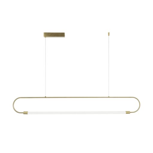 kelvo® GLOW KLV-101-0177 Κρεμαστό Φωτιστικό Οροφής LED 15W 1500lm 360° AC 220-240V IP20 Ρυθμιζόμενο Λευκό CCT με Χειριστήριο από 2700K έως 6000K Dimmable – Lumileds SMD Chip – Χρυσό Πλατίνα – Μ120 x Π3 x Υ17cm – 3 Χρόνια Εγγύηση