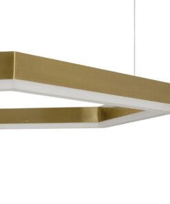 kelvo® LEXAGON KLV-101-0180 Κρεμαστό Φωτιστικό Οροφής LED 120W 12000lm 200° AC 220-240V IP20 Ρυθμιζόμενο Λευκό CCT με Χειριστήριο από 2700K έως 6000K Dimmable – Lumileds SMD Chip – Χρυσό Πλατίνα – Μ110 x Π90 x Υ110cm – 3 Χρόνια Εγγύηση