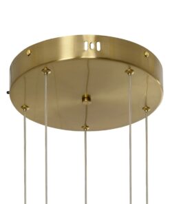 kelvo® LEXAGON KLV-101-0180 Κρεμαστό Φωτιστικό Οροφής LED 120W 12000lm 200° AC 220-240V IP20 Ρυθμιζόμενο Λευκό CCT με Χειριστήριο από 2700K έως 6000K Dimmable – Lumileds SMD Chip – Χρυσό Πλατίνα – Μ110 x Π90 x Υ110cm – 3 Χρόνια Εγγύηση