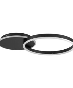 kelvo® VENOM KLV-101-0181 Φωτιστικό Οροφής LED 45W 4500lm 360° AC 220-240V IP20 Ρυθμιζόμενο Λευκό CCT με Χειριστήριο από 2700K έως 6000K Dimmable – Lumileds SMD Chip – Μαύρο Ματ – Μ60 x Π40 x Υ7.5cm – 3 Χρόνια Εγγύηση