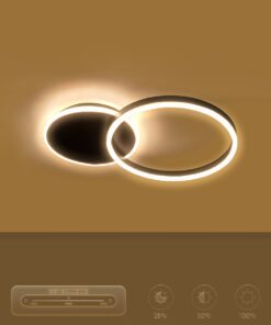 kelvo® VENOM KLV-101-0181 Φωτιστικό Οροφής LED 45W 4500lm 360° AC 220-240V IP20 Ρυθμιζόμενο Λευκό CCT με Χειριστήριο από 2700K έως 6000K Dimmable – Lumileds SMD Chip – Μαύρο Ματ – Μ60 x Π40 x Υ7.5cm – 3 Χρόνια Εγγύηση