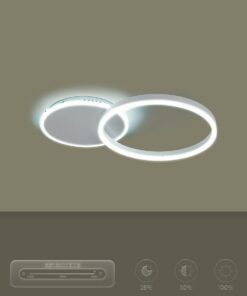 kelvo® VENOM KLV-101-0182 Φωτιστικό Οροφής LED 45W 4500lm 360° AC 220-240V IP20 Ρυθμιζόμενο Λευκό CCT με Χειριστήριο από 2700K έως 6000K Dimmable – Lumileds SMD Chip – Λευκό Ματ – Μ60 x Π40 x Υ7.5cm – 3 Χρόνια Εγγύηση