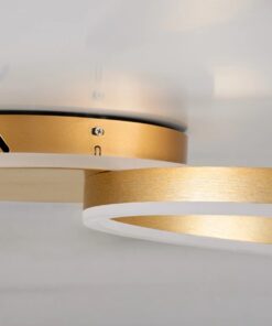kelvo® VENOM KLV-101-0183 Φωτιστικό Οροφής LED 45W 4500lm 360° AC 220-240V IP20 Ρυθμιζόμενο Λευκό CCT με Χειριστήριο από 2700K έως 6000K Dimmable – Lumileds SMD Chip – Χρυσό Πλατίνα – Μ60 x Π40 x Υ7.5cm – 3 Χρόνια Εγγύηση