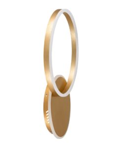 kelvo® VENOM KLV-101-0183-V2 Φωτιστικό Τοίχου / Απλίκα LED 45W 4500lm 360° AC 220-240V IP20 Ρυθμιζόμενο Λευκό CCT με Χειριστήριο από 2700K έως 6000K Dimmable – Lumileds SMD Chip – Χρυσό Πλατίνα – Μ60 x Π40 x Υ7.5cm – 3 Χρόνια Εγγύηση