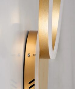 kelvo® VENOM KLV-101-0183-V2 Φωτιστικό Τοίχου / Απλίκα LED 45W 4500lm 360° AC 220-240V IP20 Ρυθμιζόμενο Λευκό CCT με Χειριστήριο από 2700K έως 6000K Dimmable – Lumileds SMD Chip – Χρυσό Πλατίνα – Μ60 x Π40 x Υ7.5cm – 3 Χρόνια Εγγύηση