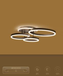 kelvo® VENOM KLV-101-0184 Φωτιστικό Οροφής LED 100W 10000lm 360° AC 220-240V IP20 Ρυθμιζόμενο Λευκό CCT με Χειριστήριο από 2700K έως 6000K Dimmable – Lumileds SMD Chip – Μαύρο Ματ – Μ70 x Π40 x Υ16cm – 3 Χρόνια Εγγύηση