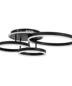 kelvo® VENOM KLV-101-0184 Φωτιστικό Οροφής LED 100W 10000lm 360° AC 220-240V IP20 Ρυθμιζόμενο Λευκό CCT με Χειριστήριο από 2700K έως 6000K Dimmable – Lumileds SMD Chip – Μαύρο Ματ – Μ70 x Π40 x Υ16cm – 3 Χρόνια Εγγύηση