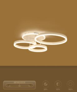kelvo® VENOM KLV-101-0185 Φωτιστικό Οροφής LED 100W 10000lm 360° AC 220-240V IP20 Ρυθμιζόμενο Λευκό CCT με Χειριστήριο από 2700K έως 6000K Dimmable – Lumileds SMD Chip – Λευκό Ματ – Μ70 x Π40 x Υ16cm – 3 Χρόνια Εγγύηση