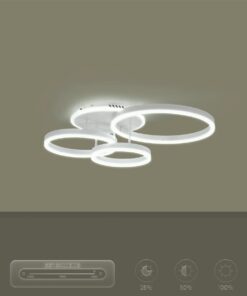 kelvo® VENOM KLV-101-0185 Φωτιστικό Οροφής LED 100W 10000lm 360° AC 220-240V IP20 Ρυθμιζόμενο Λευκό CCT με Χειριστήριο από 2700K έως 6000K Dimmable – Lumileds SMD Chip – Λευκό Ματ – Μ70 x Π40 x Υ16cm – 3 Χρόνια Εγγύηση