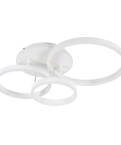 kelvo® VENOM KLV-101-0185 Φωτιστικό Οροφής LED 100W 10000lm 360° AC 220-240V IP20 Ρυθμιζόμενο Λευκό CCT με Χειριστήριο από 2700K έως 6000K Dimmable – Lumileds SMD Chip – Λευκό Ματ – Μ70 x Π40 x Υ16cm – 3 Χρόνια Εγγύηση