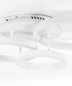 kelvo® VENOM KLV-101-0185 Φωτιστικό Οροφής LED 100W 10000lm 360° AC 220-240V IP20 Ρυθμιζόμενο Λευκό CCT με Χειριστήριο από 2700K έως 6000K Dimmable – Lumileds SMD Chip – Λευκό Ματ – Μ70 x Π40 x Υ16cm – 3 Χρόνια Εγγύηση