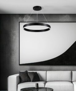 kelvo® VENOM KLV-101-0187 Κρεμαστό Φωτιστικό Οροφής LED 45W 4500lm 120° AC 220-240V IP20 Ρυθμιζόμενο Λευκό CCT με Χειριστήριο από 2700K έως 6000K Dimmable – Lumileds SMD Chip – Μαύρο Ματ – Μ60 x Π60 x Υ6.5cm – 3 Χρόνια Εγγύηση