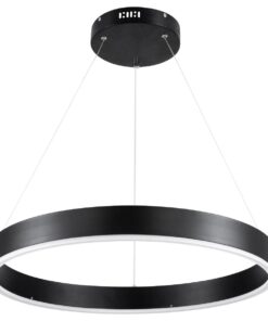 kelvo® VENOM KLV-101-0187 Κρεμαστό Φωτιστικό Οροφής LED 45W 4500lm 120° AC 220-240V IP20 Ρυθμιζόμενο Λευκό CCT με Χειριστήριο από 2700K έως 6000K Dimmable – Lumileds SMD Chip – Μαύρο Ματ – Μ60 x Π60 x Υ6.5cm – 3 Χρόνια Εγγύηση
