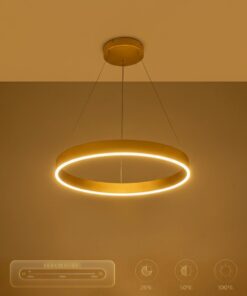 kelvo® VENOM KLV-101-0189 Κρεμαστό Φωτιστικό Οροφής LED 45W 4500lm 120° AC 220-240V IP20 Ρυθμιζόμενο Λευκό CCT με Χειριστήριο από 2700K έως 6000K Dimmable – Lumileds SMD Chip – Χρυσό Πλατίνα – Μ60 x Π60 x Υ6.5cm – 3 Χρόνια Εγγύηση