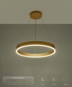 kelvo® VENOM KLV-101-0189 Κρεμαστό Φωτιστικό Οροφής LED 45W 4500lm 120° AC 220-240V IP20 Ρυθμιζόμενο Λευκό CCT με Χειριστήριο από 2700K έως 6000K Dimmable – Lumileds SMD Chip – Χρυσό Πλατίνα – Μ60 x Π60 x Υ6.5cm – 3 Χρόνια Εγγύηση
