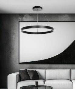 kelvo® VENOM KLV-101-0190 Κρεμαστό Φωτιστικό Οροφής LED 67W 6700lm 120° AC 220-240V IP20 Ρυθμιζόμενο Λευκό CCT με Χειριστήριο από 2700K έως 6000K Dimmable – Lumileds SMD Chip – Μαύρο Ματ – Μ80 x Π80 x Υ6.5cm – 3 Χρόνια Εγγύηση