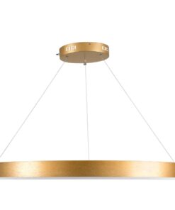 kelvo® VENOM KLV-101-0192 Κρεμαστό Φωτιστικό Οροφής LED 67W 6700lm 120° AC 220-240V IP20 Ρυθμιζόμενο Λευκό CCT με Χειριστήριο από 2700K έως 6000K Dimmable – Lumileds SMD Chip – Χρυσό Πλατίνα – Μ80 x Π80 x Υ6.5cm – 3 Χρόνια Εγγύηση