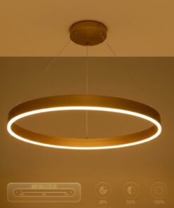 kelvo® VENOM KLV-101-0192 Κρεμαστό Φωτιστικό Οροφής LED 67W 6700lm 120° AC 220-240V IP20 Ρυθμιζόμενο Λευκό CCT με Χειριστήριο από 2700K έως 6000K Dimmable – Lumileds SMD Chip – Χρυσό Πλατίνα – Μ80 x Π80 x Υ6.5cm – 3 Χρόνια Εγγύηση