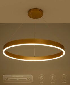 kelvo® VENOM KLV-101-0192 Κρεμαστό Φωτιστικό Οροφής LED 67W 6700lm 120° AC 220-240V IP20 Ρυθμιζόμενο Λευκό CCT με Χειριστήριο από 2700K έως 6000K Dimmable – Lumileds SMD Chip – Χρυσό Πλατίνα – Μ80 x Π80 x Υ6.5cm – 3 Χρόνια Εγγύηση
