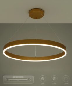 kelvo® VENOM KLV-101-0192 Κρεμαστό Φωτιστικό Οροφής LED 67W 6700lm 120° AC 220-240V IP20 Ρυθμιζόμενο Λευκό CCT με Χειριστήριο από 2700K έως 6000K Dimmable – Lumileds SMD Chip – Χρυσό Πλατίνα – Μ80 x Π80 x Υ6.5cm – 3 Χρόνια Εγγύηση