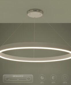 kelvo® VENOM KLV-101-0194 Κρεμαστό Φωτιστικό Οροφής LED 75W 7500lm 120° AC 220-240V IP20 Ρυθμιζόμενο Λευκό CCT με Χειριστήριο από 2700K έως 6000K Dimmable – Lumileds SMD Chip – Λευκό Ματ – Μ100 x Π100 x Υ6.5cm – 3 Χρόνια Εγγύηση