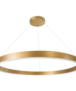kelvo® VENOM KLV-101-0195 Κρεμαστό Φωτιστικό Οροφής LED 75W 7500lm 120° AC 220-240V IP20 Ρυθμιζόμενο Λευκό CCT με Χειριστήριο από 2700K έως 6000K Dimmable – Lumileds SMD Chip – Χρυσό Πλατίνα – Μ100 x Π100 x Υ6.5cm – 3 Χρόνια Εγγύηση