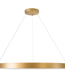 kelvo® VENOM KLV-101-0195 Κρεμαστό Φωτιστικό Οροφής LED 75W 7500lm 120° AC 220-240V IP20 Ρυθμιζόμενο Λευκό CCT με Χειριστήριο από 2700K έως 6000K Dimmable – Lumileds SMD Chip – Χρυσό Πλατίνα – Μ100 x Π100 x Υ6.5cm – 3 Χρόνια Εγγύηση