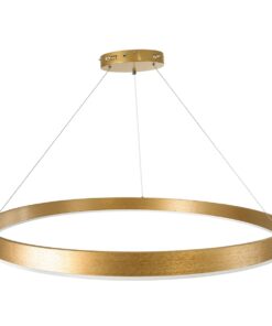 kelvo® VENOM KLV-101-0195 Κρεμαστό Φωτιστικό Οροφής LED 75W 7500lm 120° AC 220-240V IP20 Ρυθμιζόμενο Λευκό CCT με Χειριστήριο από 2700K έως 6000K Dimmable – Lumileds SMD Chip – Χρυσό Πλατίνα – Μ100 x Π100 x Υ6.5cm – 3 Χρόνια Εγγύηση