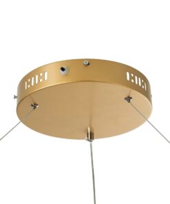 kelvo® VENOM KLV-101-0195 Κρεμαστό Φωτιστικό Οροφής LED 75W 7500lm 120° AC 220-240V IP20 Ρυθμιζόμενο Λευκό CCT με Χειριστήριο από 2700K έως 6000K Dimmable – Lumileds SMD Chip – Χρυσό Πλατίνα – Μ100 x Π100 x Υ6.5cm – 3 Χρόνια Εγγύηση