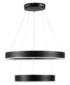 kelvo® VENOM KLV-101-0196 Κρεμαστό Φωτιστικό Οροφής LED 75W 7500lm 120° AC 220-240V IP20 Ρυθμιζόμενο Λευκό CCT με Χειριστήριο από 2700K έως 6000K Dimmable – Lumileds SMD Chip – Μαύρο Ματ – Μ60 x Π60 x Υ40cm – 3 Χρόνια Εγγύηση
