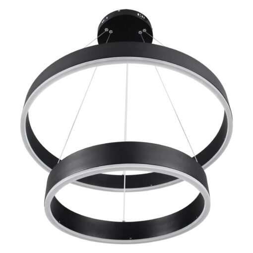 kelvo® VENOM KLV-101-0196 Κρεμαστό Φωτιστικό Οροφής LED 75W 7500lm 120° AC 220-240V IP20 Ρυθμιζόμενο Λευκό CCT με Χειριστήριο από 2700K έως 6000K Dimmable – Lumileds SMD Chip – Μαύρο Ματ – Μ60 x Π60 x Υ40cm – 3 Χρόνια Εγγύηση