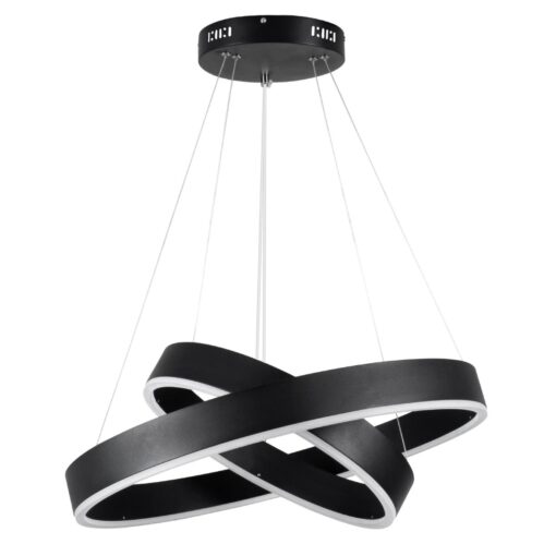 kelvo® VENOM KLV-101-0196 Κρεμαστό Φωτιστικό Οροφής LED 75W 7500lm 120° AC 220-240V IP20 Ρυθμιζόμενο Λευκό CCT με Χειριστήριο από 2700K έως 6000K Dimmable – Lumileds SMD Chip – Μαύρο Ματ – Μ60 x Π60 x Υ40cm – 3 Χρόνια Εγγύηση