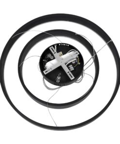 kelvo® VENOM KLV-101-0196 Κρεμαστό Φωτιστικό Οροφής LED 75W 7500lm 120° AC 220-240V IP20 Ρυθμιζόμενο Λευκό CCT με Χειριστήριο από 2700K έως 6000K Dimmable – Lumileds SMD Chip – Μαύρο Ματ – Μ60 x Π60 x Υ40cm – 3 Χρόνια Εγγύηση