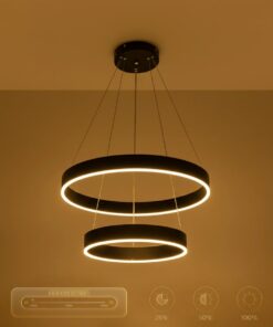 kelvo® VENOM KLV-101-0196-V2 Κρεμαστό Φωτιστικό Οροφής LED 75W 7500lm 120° AC 220-240V IP20 Ρυθμιζόμενο Λευκό CCT με Χειριστήριο από 2700K έως 6000K Dimmable – Lumileds SMD Chip – Μαύρο Ματ – Μ60 x Π60 x Υ40cm – 3 Χρόνια Εγγύηση