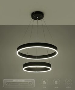 kelvo® VENOM KLV-101-0196-V2 Κρεμαστό Φωτιστικό Οροφής LED 75W 7500lm 120° AC 220-240V IP20 Ρυθμιζόμενο Λευκό CCT με Χειριστήριο από 2700K έως 6000K Dimmable – Lumileds SMD Chip – Μαύρο Ματ – Μ60 x Π60 x Υ40cm – 3 Χρόνια Εγγύηση
