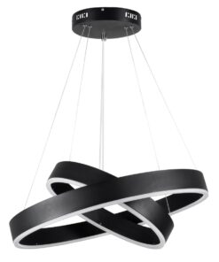 kelvo® VENOM KLV-101-0196-V2 Κρεμαστό Φωτιστικό Οροφής LED 75W 7500lm 120° AC 220-240V IP20 Ρυθμιζόμενο Λευκό CCT με Χειριστήριο από 2700K έως 6000K Dimmable – Lumileds SMD Chip – Μαύρο Ματ – Μ60 x Π60 x Υ40cm – 3 Χρόνια Εγγύηση