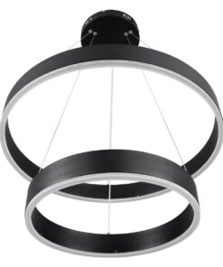 kelvo® VENOM KLV-101-0196-V2 Κρεμαστό Φωτιστικό Οροφής LED 75W 7500lm 120° AC 220-240V IP20 Ρυθμιζόμενο Λευκό CCT με Χειριστήριο από 2700K έως 6000K Dimmable – Lumileds SMD Chip – Μαύρο Ματ – Μ60 x Π60 x Υ40cm – 3 Χρόνια Εγγύηση